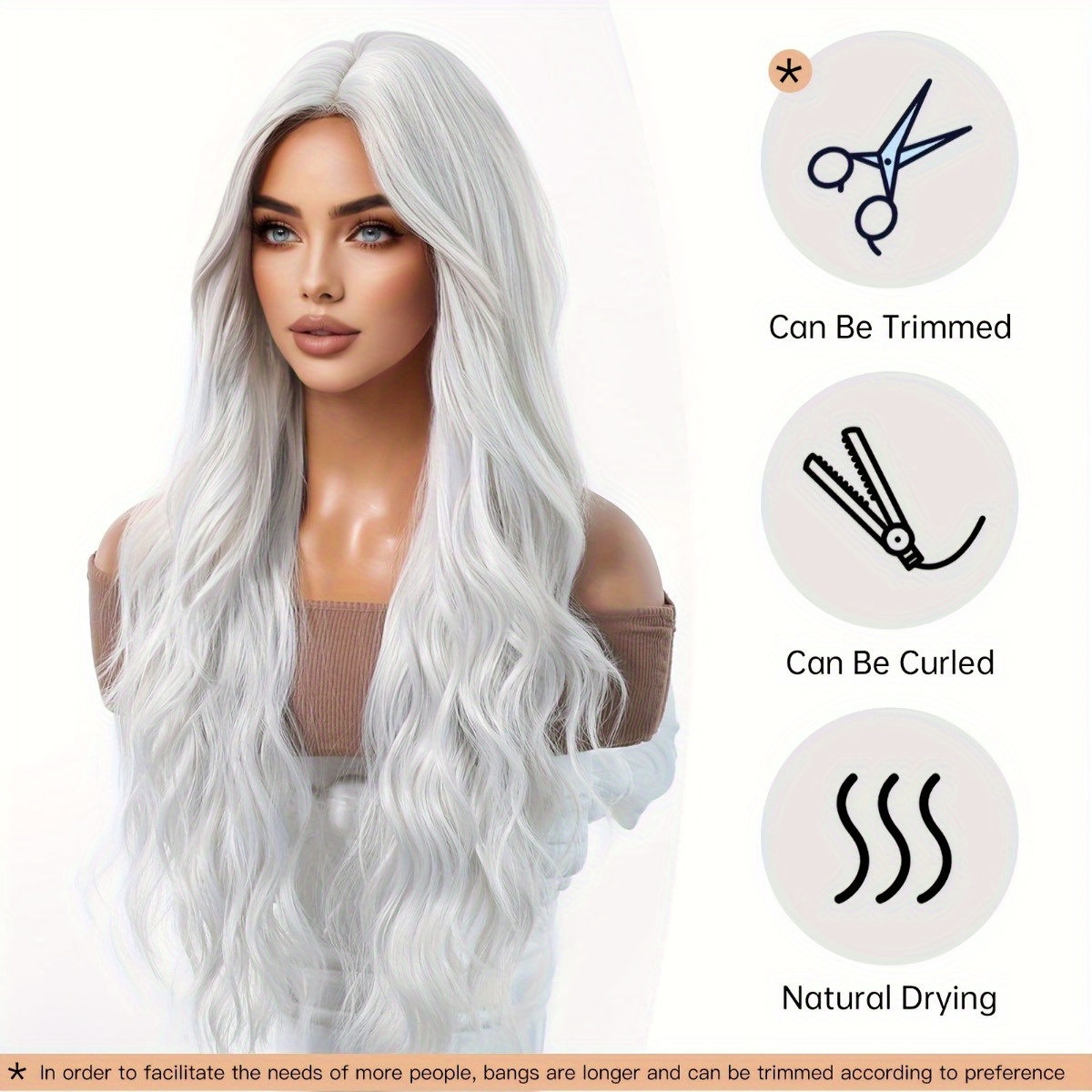 Hair Care Curly Hair - شعر مستعار من الألياف الاصطناعية ماركة