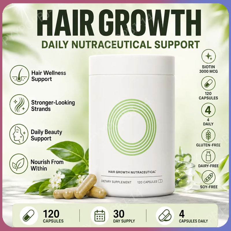 Hair Care Herbal - كبسولات تغذية الشعر العشبية اليومية مع