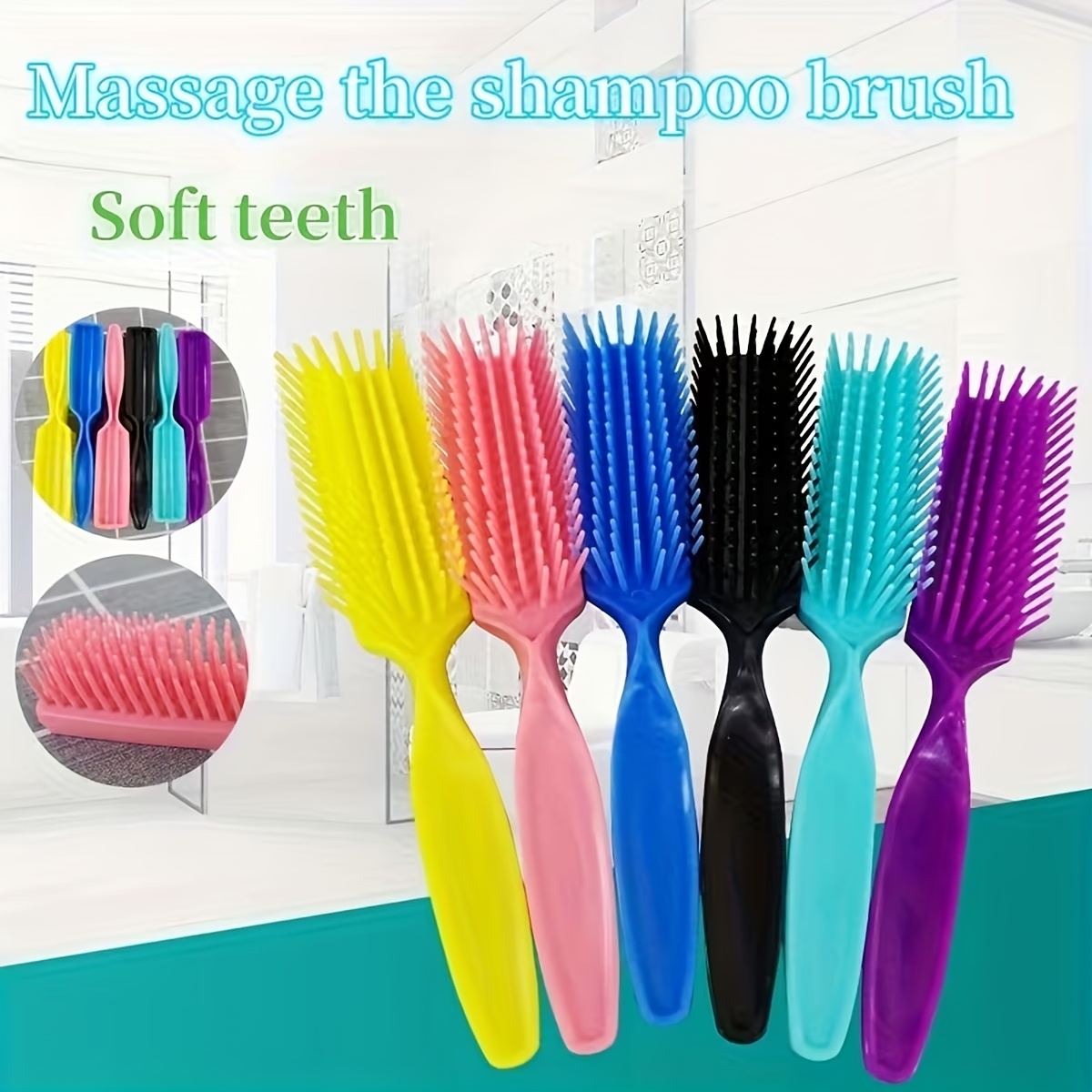 Hair Care Curly Hair - 6 قطع من أمشاط التدليك ذات