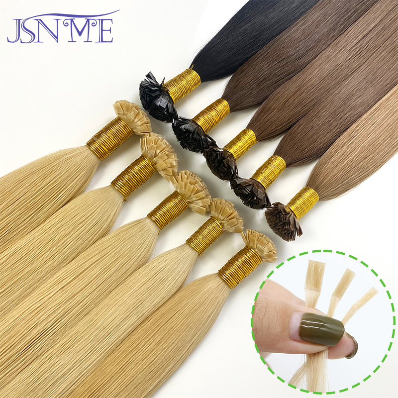 Hair Care Tips - وصلات شعر بشري بطرف مسطح من