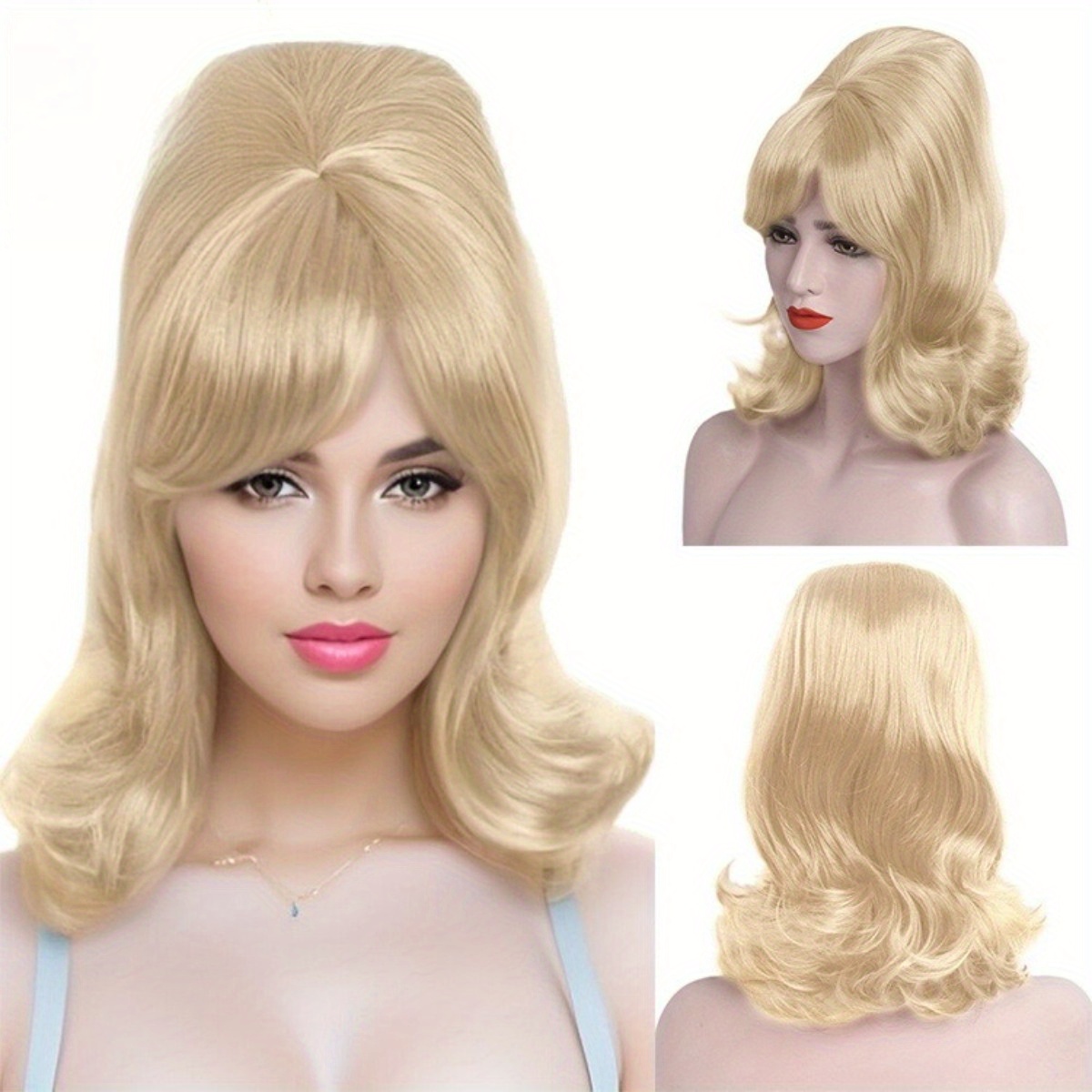 Hair Care Curly Hair - باروكة من الألياف الصناعية من ماركة