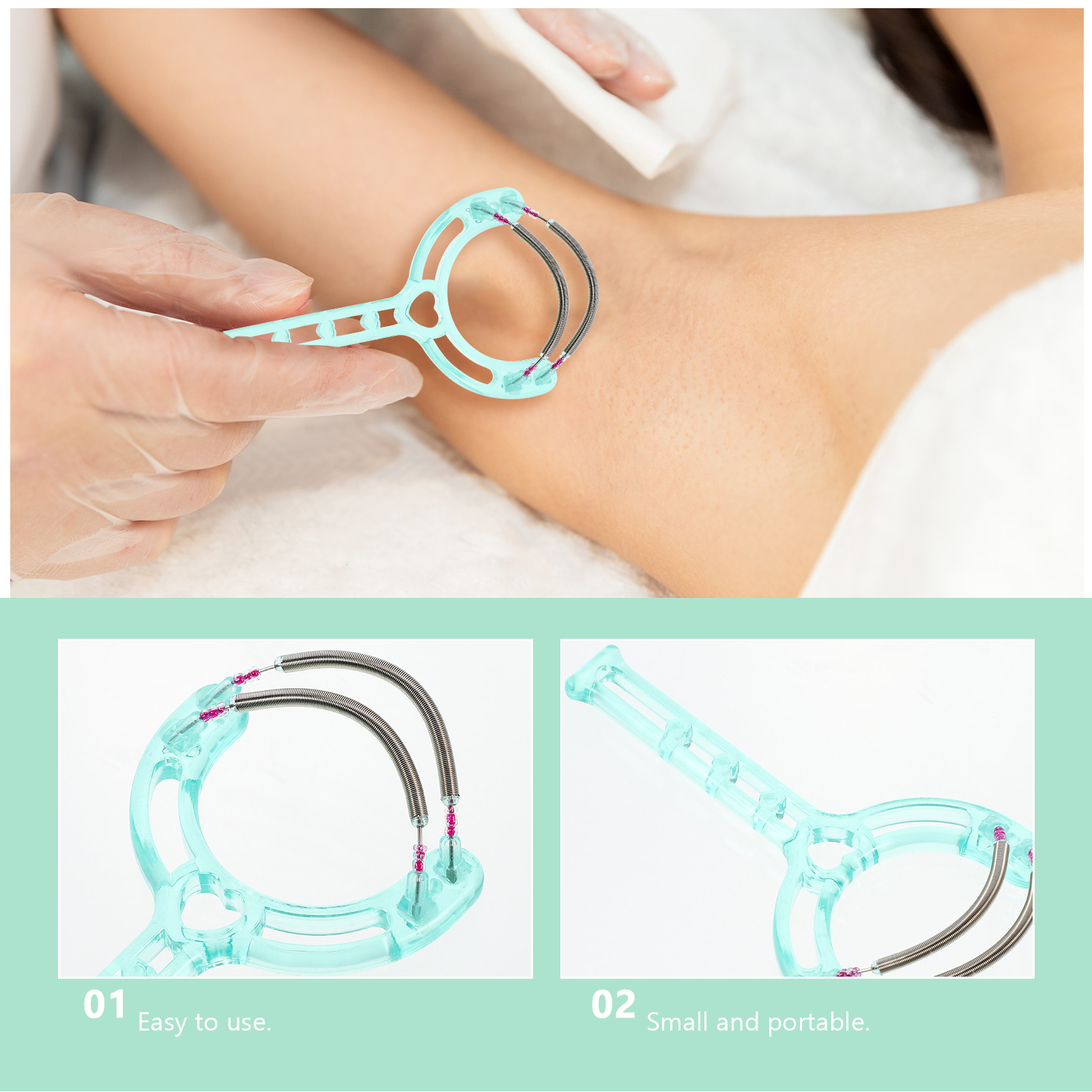 Hair Care Clinic - مزيل شعر الوجه بالزنبرك، أداة إزالة