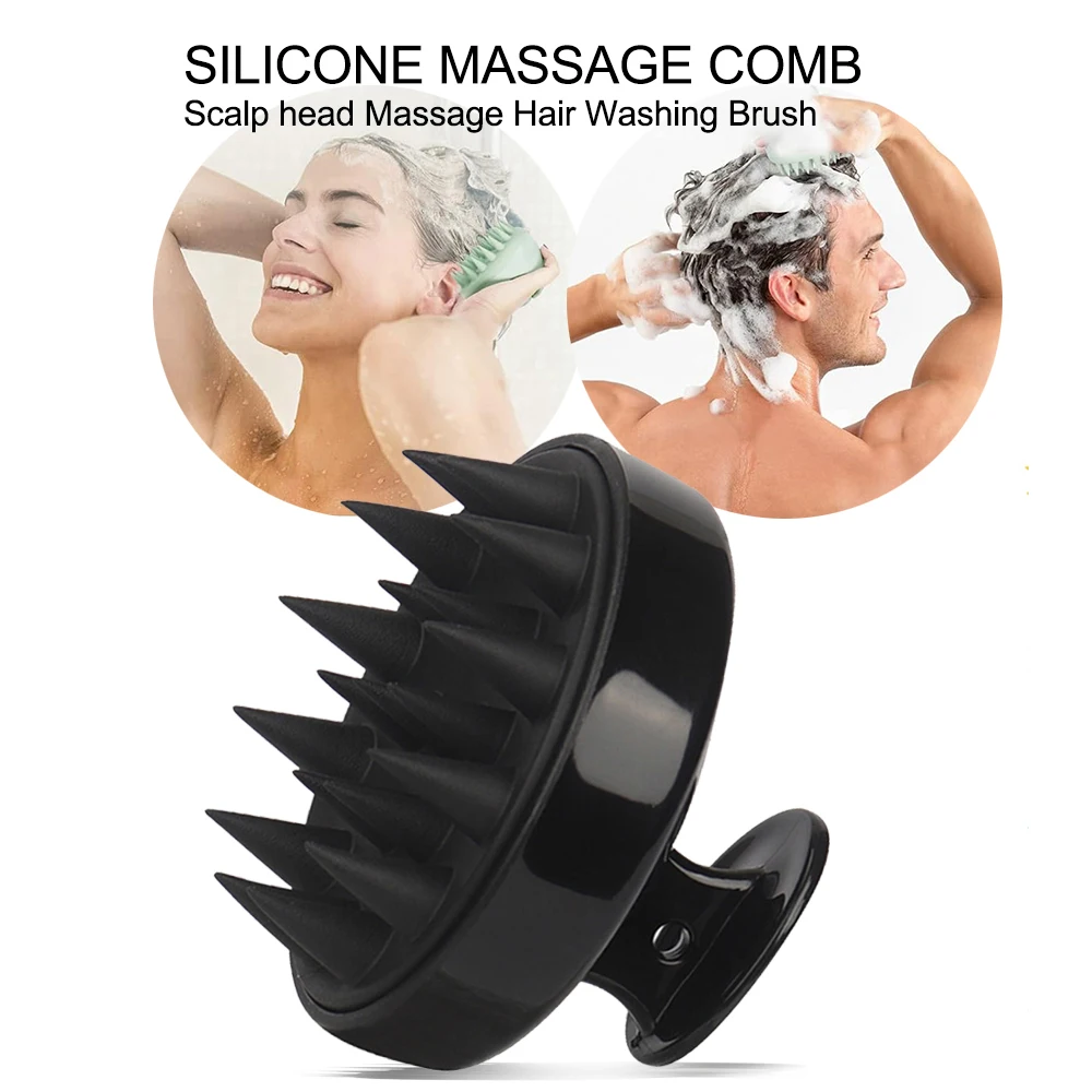 Hair Care Clinic - مشط تدليك فروة الرأس من السيليكون،