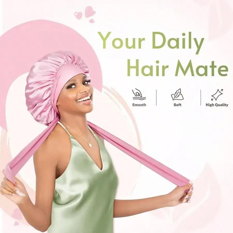 قبعة نوم حريرية نسائية 2026، ق - مراجعة Hair Care Curly Hair وسعره
