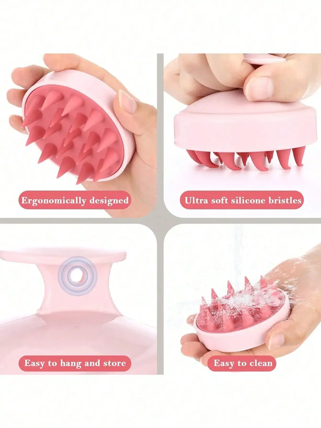 فرشاة شامبو ناعمة من السيليكون - مراجعة Hair Care Curly Hair وسعره