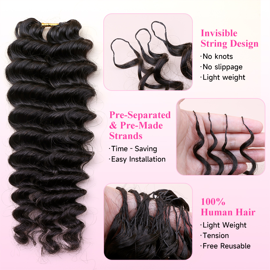 شعر بشري كروشيه مموج عميق بتصم - مراجعة Hair Care Curly Hair وسعره
