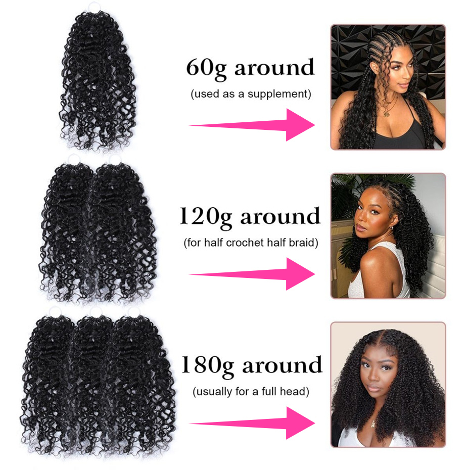 شعر بشري كروشيه مموج عميق بتصم - مراجعة Hair Care Curly Hair وسعره